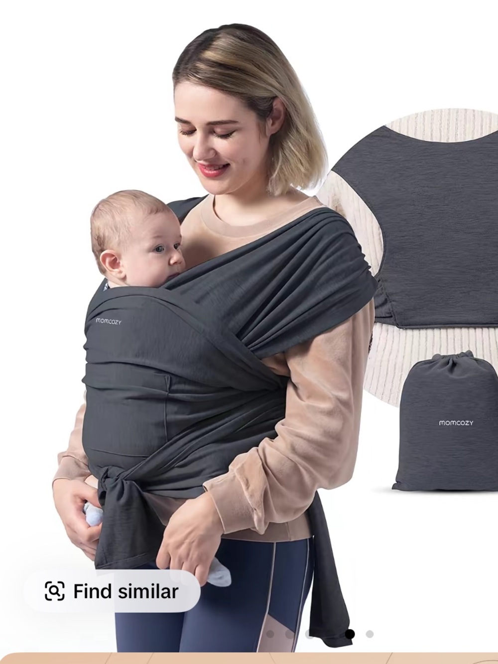 Momcozy Breathable Wrap - Charcoal Gray